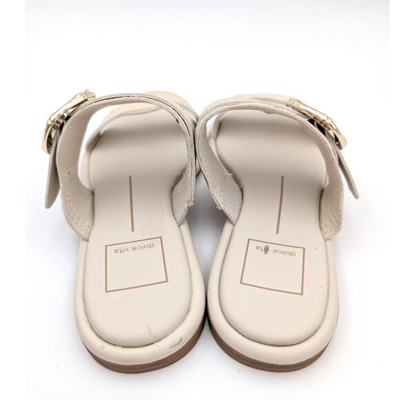 Dolce Vita Aperol Scalloped Slide Sandal Women's Slip-On Ivory Size US6.5 - Picture 5 of 10